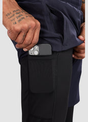 2 in 1 Shorts with Full Compression for Men - Navy Blue