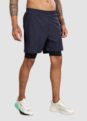 Running Shorts for Men - Navy Blue