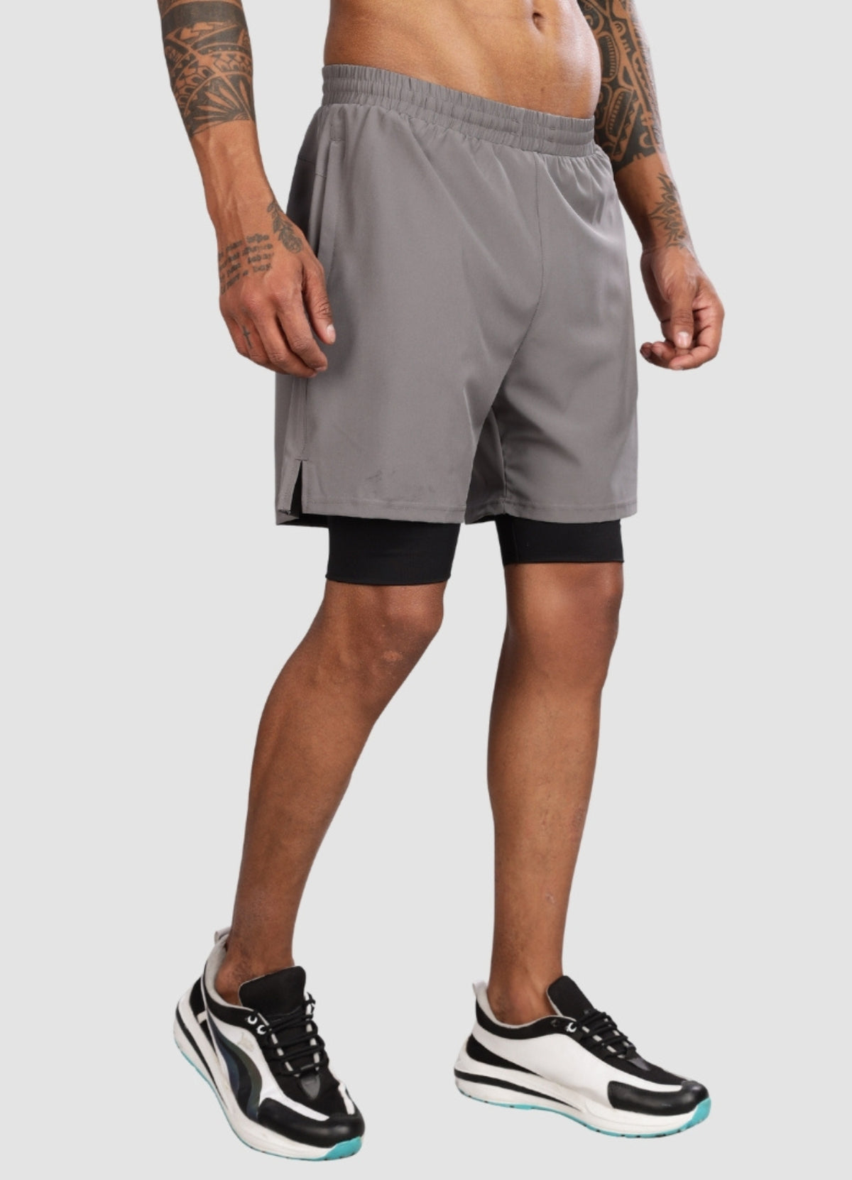 Running Shorts for Men - Grey