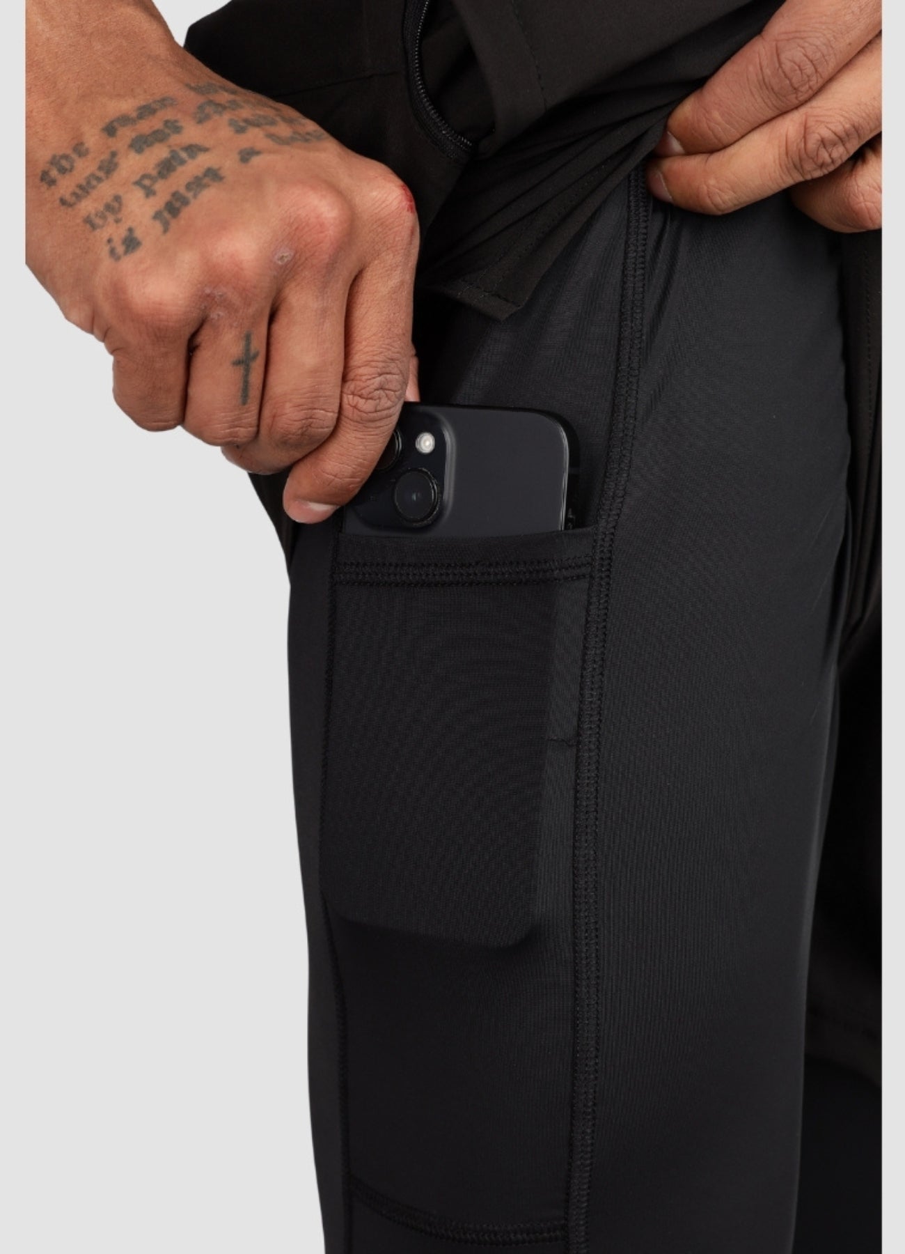 Athlika Premium 2-In-1 Full Compression Running Shorts Black