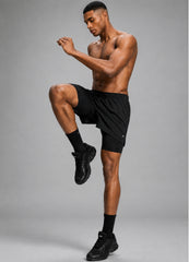 2 in 1 Running Shorts - Black